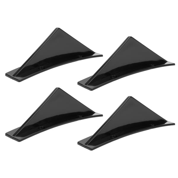 4-pack Bakspoiler Kit med Splitter och Skruvar, Diffusor Biltillbehör Universal Glans Svart