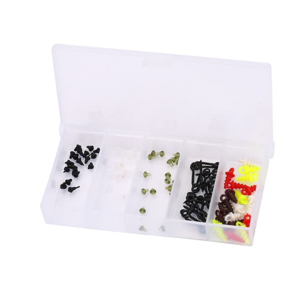 100 stk Karpefiskeri Krog Stoppe Glidekrog Holder Terminal Tackle Plastik Tilbehør