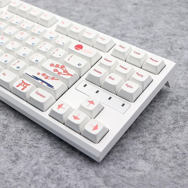 130 taster Pbt Keycaps Xda profil farvesublimerede personlige piger lyserøde Sakura Keycap