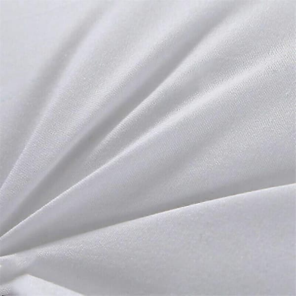 Rund duk i stretch-spandex, 4-veis elastisk tilpasset trekk for cocktailbord White