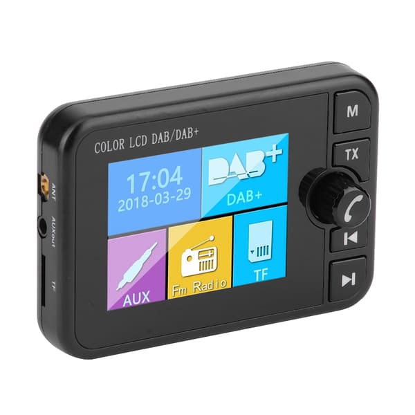 2,4 tommer DAB bil digital radio Bluetooth-modtager med FM-sender