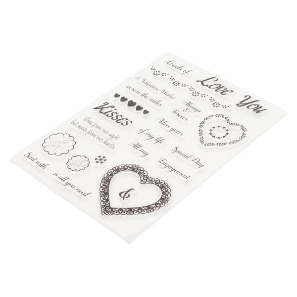 Klare stempler med form DIY resirkulerbare kortlagingstempler for scrapbooking