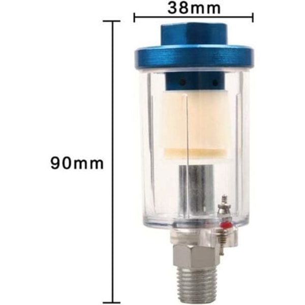 1/4" BSP mini luftfilter fugtvandslås til sprøjtemalingspistol, luftkompressor, pneumatisk værktøj
