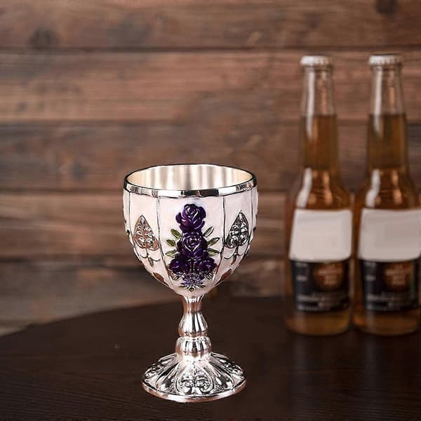 Begert preget kopp Elegant koppfester Drikkevarer Silver Purple as describe