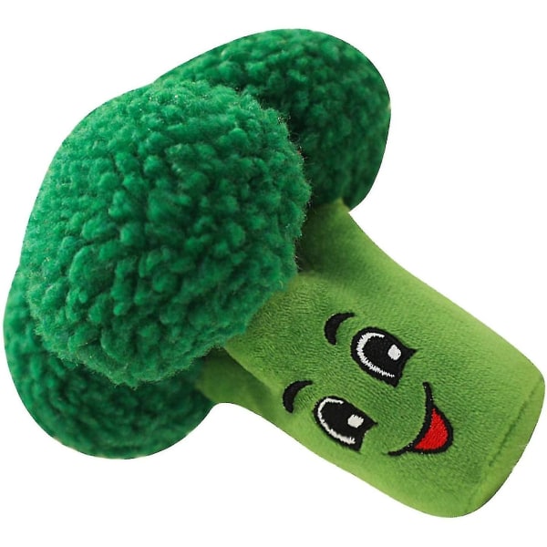 Koiran vinkuvat lelut, hedelmät ja vihannekset, pehmolelu, pehmeä nukke broccoli