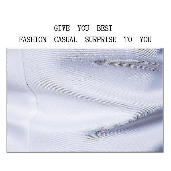 Män Lapel Suit Väst Casual Snygg enfärgad väst M White
