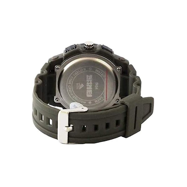 Pu Analog And Digital Watch 1454 - 47 Mm - Army Green