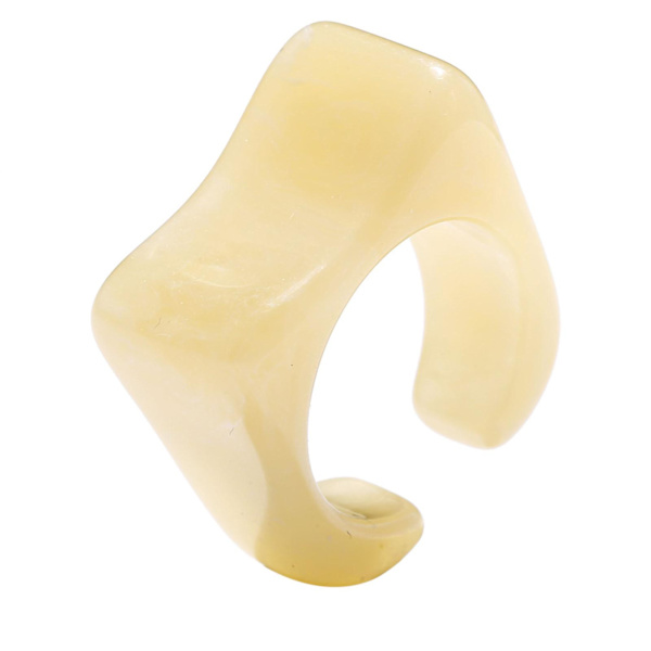 Vintage Ring Gennemsigtig Geometrisk Unisex All Match Simple Ring Til Dating Tan