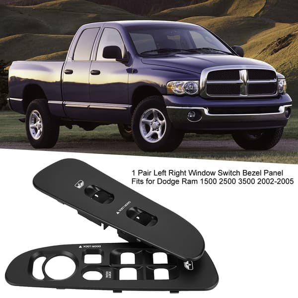 Vindusbryter Bezel Panel Par for Dodge Ram 1500 2500 3500 2002 2005