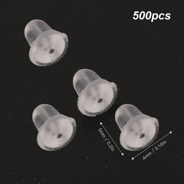 Transparenta Silikon Örhängen 500-pack