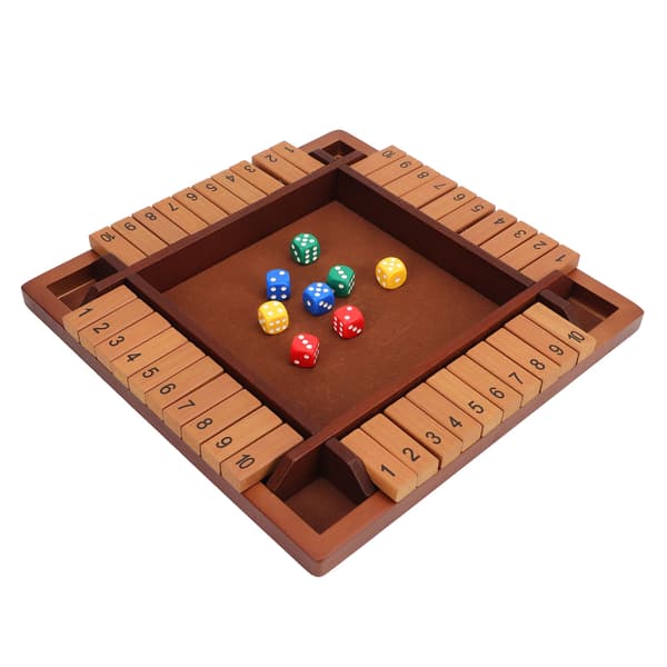 Træ Shut the Box spil til 4 spillere