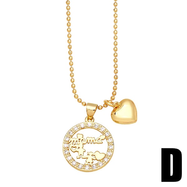 Halsband present till mamma Zircon Heart Stud Modesmycken Ac8366 B
