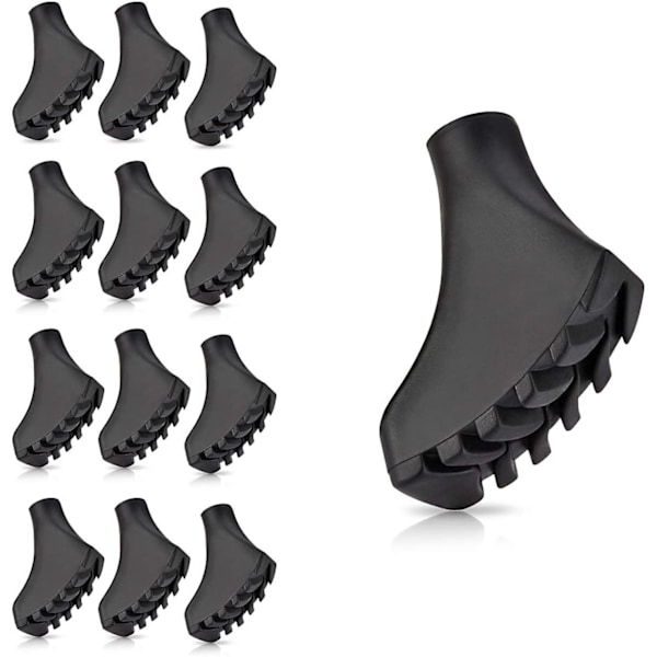 Nordic Walking Pads, 12 stykker / 6 par asfaltgummi pads til Nordic Walking