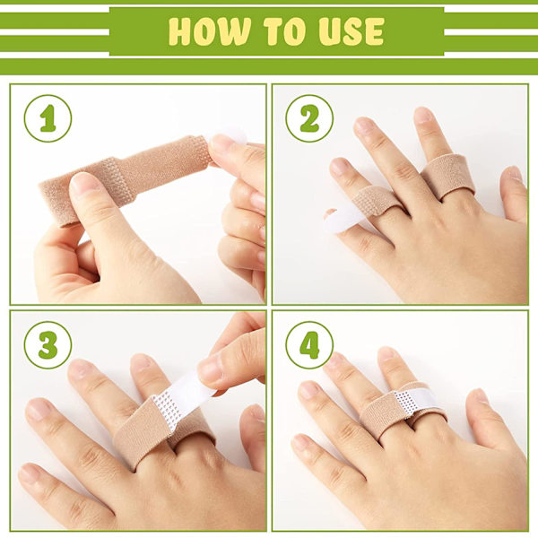Broken Toe Splint, 6 delar Broken Toe Splint Finger Wrap Loop Bandage