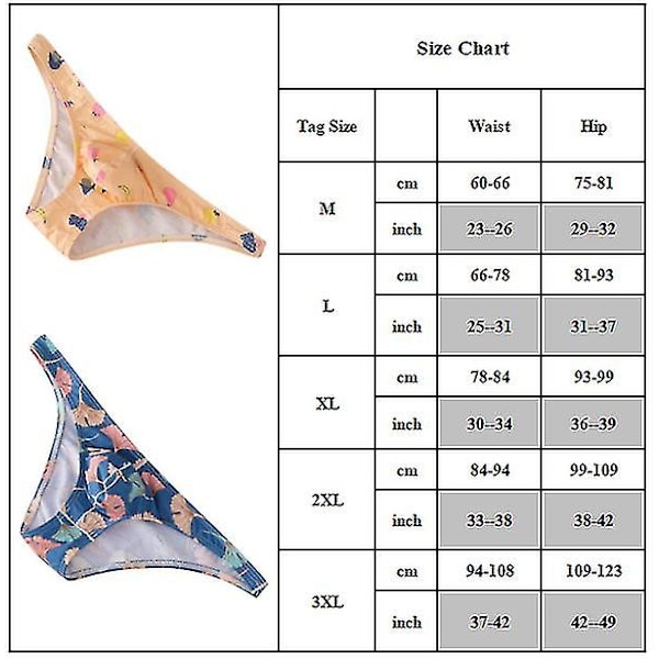 Herre bomullstruser Underbukser Komfort Thongs med lav midje Orange 2XL