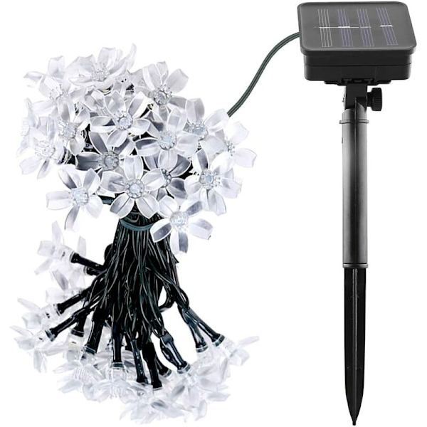 6,5 m 30 lampor 8 funktioner Solfärgade LED Cherry Blossom Atmosphere Lighting String Lights,