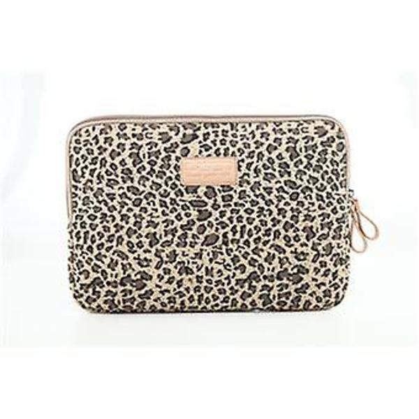 Laptopveske Leopardstempel / nettbrett 10 &#39;&#39; | Brun | 265 X 195 X 20 Mm