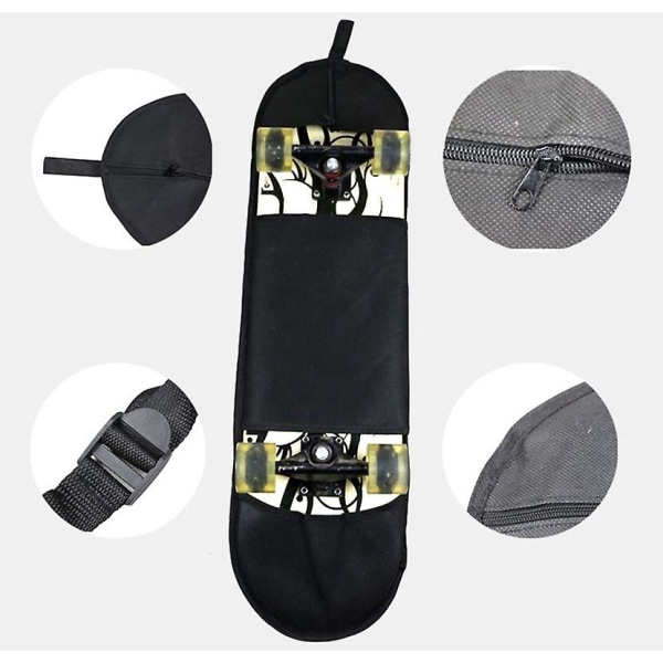 Skateboard Bärväska Vattentät Longboard Väska Oxford Skate Board Axelväska Ryggsäck Handväska Longboard Ryggsäck Lång bräda för max 30 tum