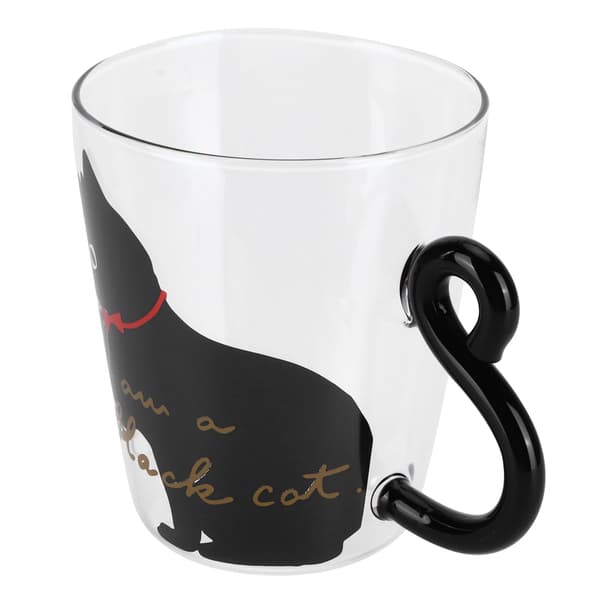 Varmebestandig Genanvendelig Glas Kattekop Sort