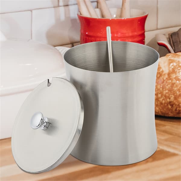 Krydderpot i rustfritt stål med skje