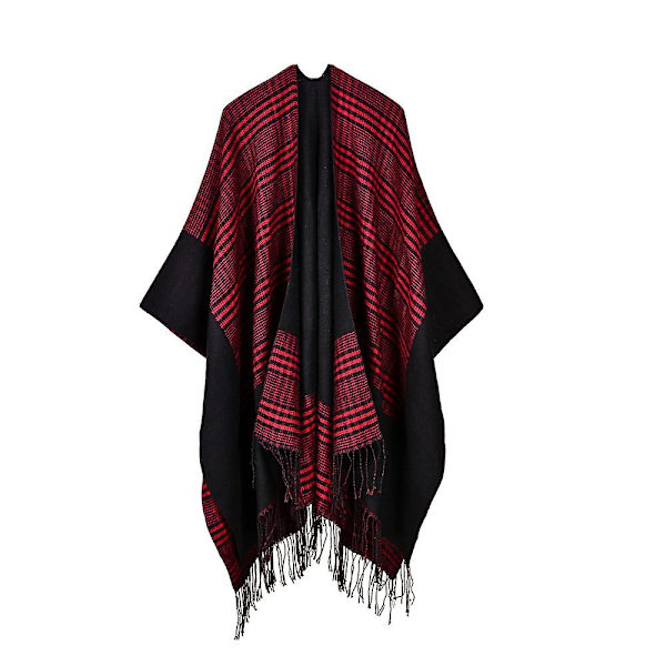 Diamond Fringe sjal för damer Red