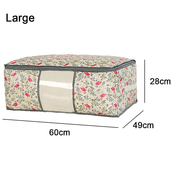 Quilt Organizer Bag Tøj Pakkepose Opbevaringspose L beige
