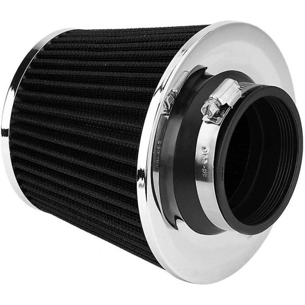 Universal Car Sport Air Filter Kit 76mm karbonfiber luftinntakssystem med slange