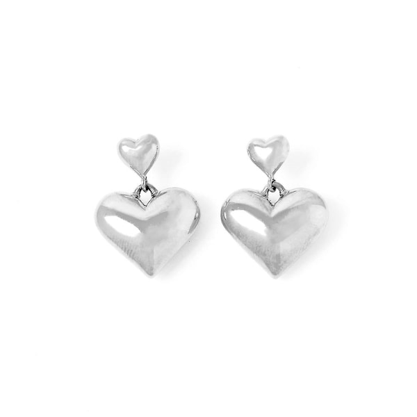 Ørering Hjerte Stud Metallic Element Modesmykker Ac7186 C186