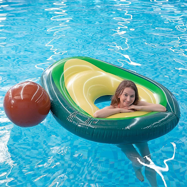 Kæmpe oppustelig avokadobøje, oppusteligt legetøj Ocean Beach Float, svømmebassin oppustelig madras med specielle hurtigudløsningsventiler til børn voksne 1
