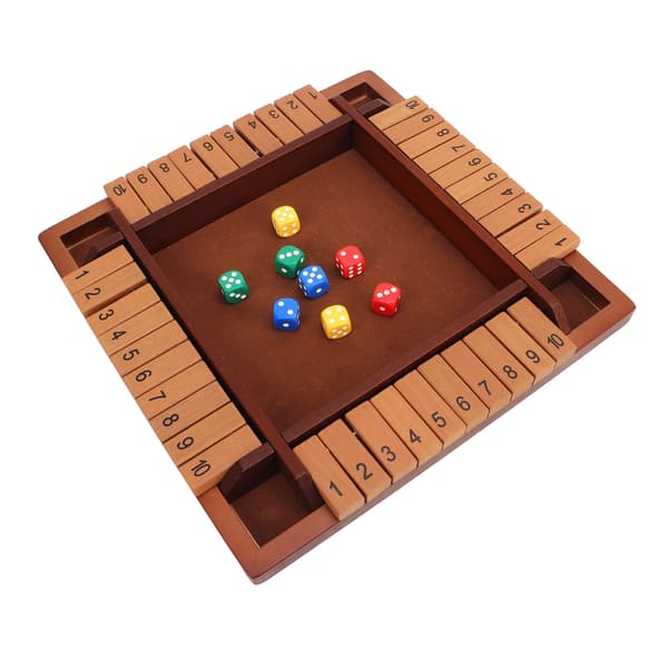 Træ Shut the Box spil til 4 spillere