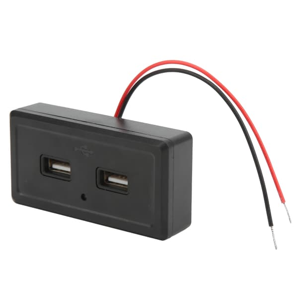 RV Bus Dual USB Oplader Panel 12V 24V Vandtæt Universal Sort