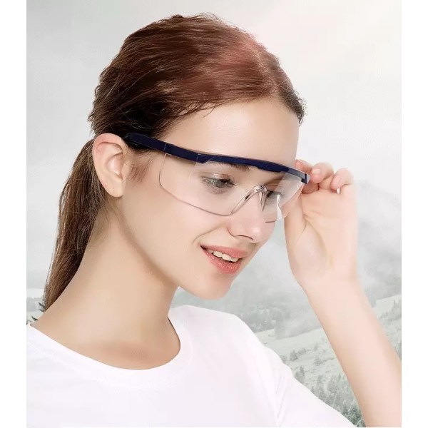 Läpinäkyvät huurtumista estävät lasit syljen roiskeen estävät all-inclusive-lasit työvakuutus hengittävät UV-iskunkestävät lasit 020 musta kehys läpinäkyvä