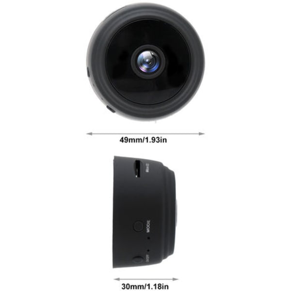 Minikamera, pieni kannettava Full HD 1080P langaton turvakamera liikkeentunnistimella ja infrapuna-yönäkölaitteella, 32G