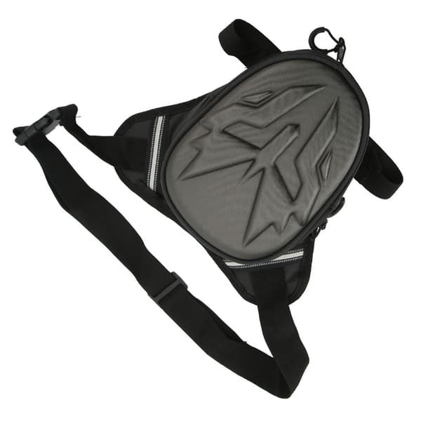 Grå PVC Motorcykel Sidetaske Mat Finish