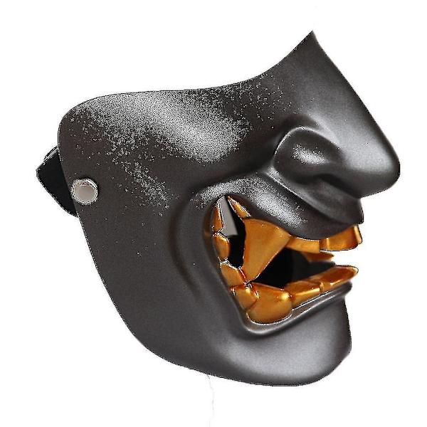 Halloween Prajna Masque Demi Visage Adulte Grimase Devil Resin Horror Tactical Mask