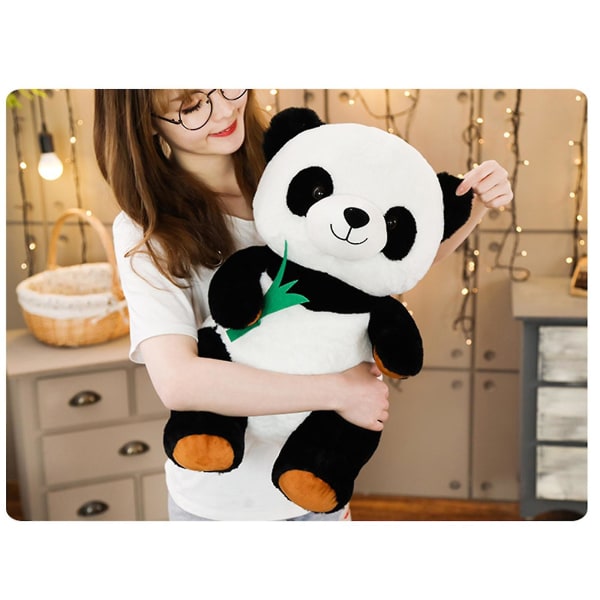 Pehmeä kangaslelu söpö sarjakuva tyyny, täytetyt eläimet pehmo pandalahja nukke 25cm/35cm/45cm 45cm