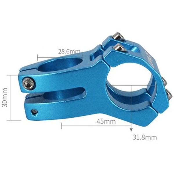 MTB-stamme 31,8 x 45 mm sykkelstyrstamme Kort aluminiumslegeringsstamme for terrengsykling på landeveissykkel