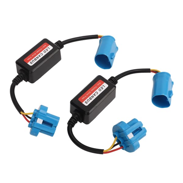 2 stk. 9007 HB5 Headlight Decoder 12V DC Anti Flicker Resistor Canceller for LED-frontlykt eller tåkelys