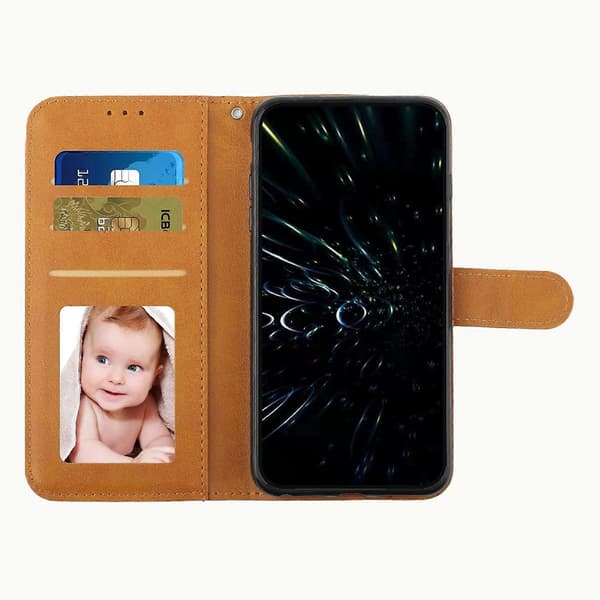 Syet kalveskindsetui til Redmi 14C 4G Yellow
