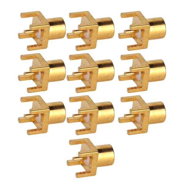 MCX Socket PCB Loddeplate Endekontakter - 10 stk