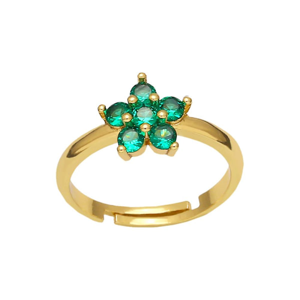 Sormus Vintage Zircon Flower Stud Muotikorut Ac8941 Rose