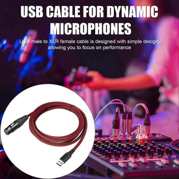 USB til XLR-adapterkabel – Plug-and-Play og høy kvalitet – for studioopptak med mikrofon 2M