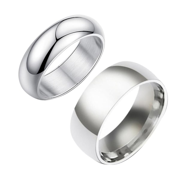 Unisex mode rostfritt stål förlovning par band fingerringar smycken present US 12 Female