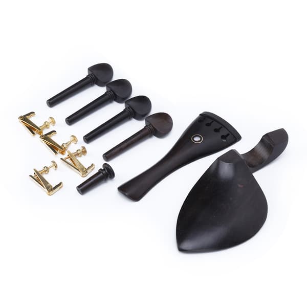 Ebony 4 Violin Peg Pull Board Chinrest Finjustering Musikinstrument Tilbehør