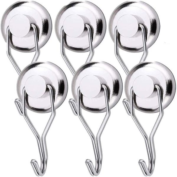 Tehokkaat magneettikoukut 45kg 32d Neodyymi kääntyvä jääkaappimagneettikoukku magneettikoukku magneettikoukut keittiöpyyhepöydälle 6kpl