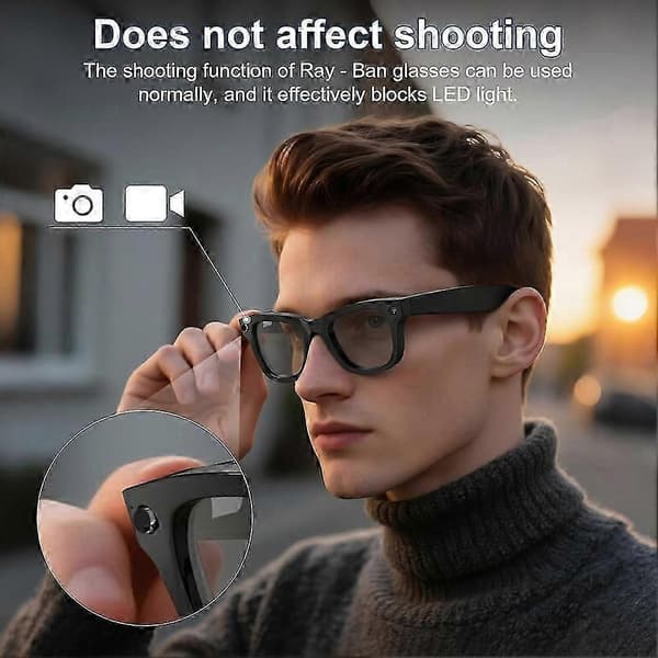 20 STK LED-lysdæksel til Meta Smart Glasses, til Skyler Headliner Display/ Meta HSTN Black