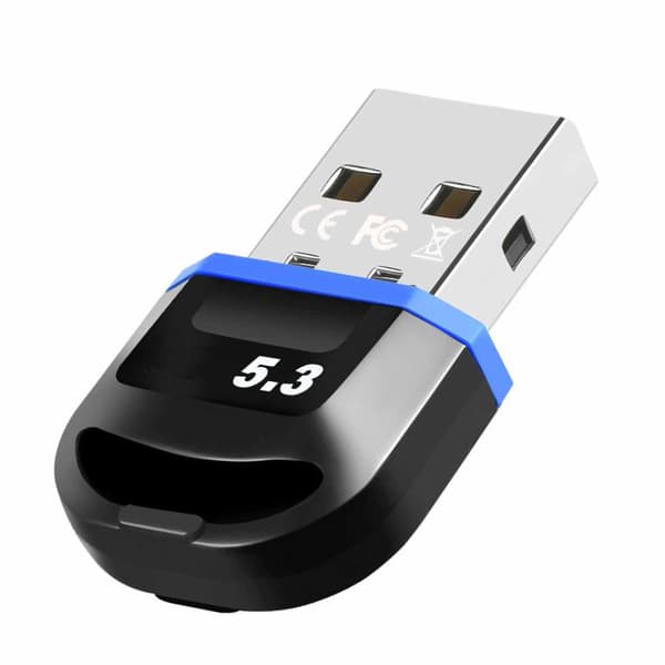 Bluetooth USB-adapter 5.3-dongle for rask dataoverføring, driverfri, PC-kompatibel