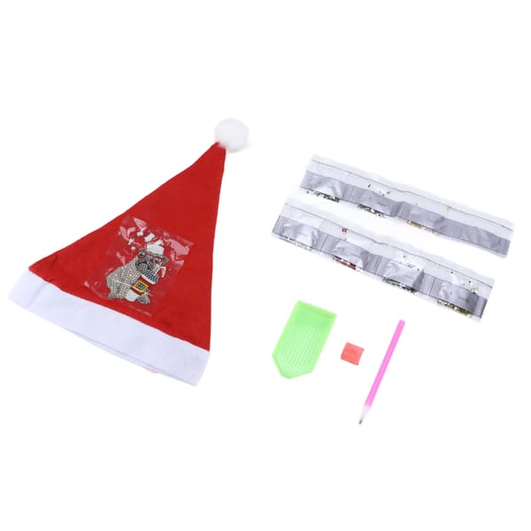 DIY Diamantmaleri Julehatt Håndlaget Klassisk Festdekorasjon AA856