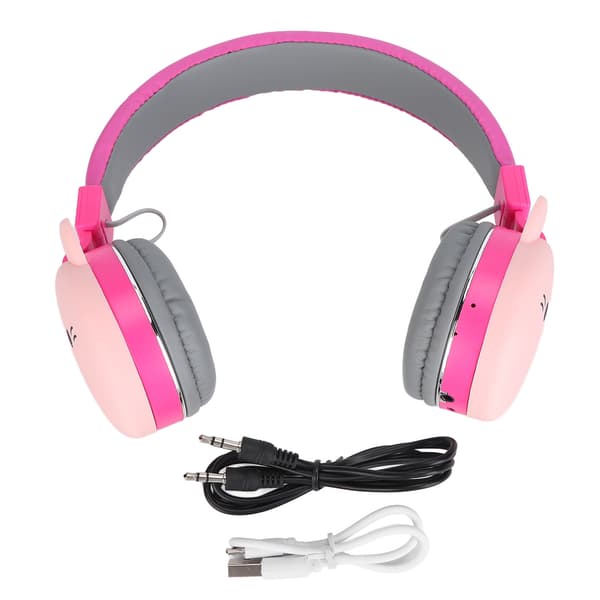 Bluetooth 5.0-headset för barn med mikrofon, söt djurdesign för barn