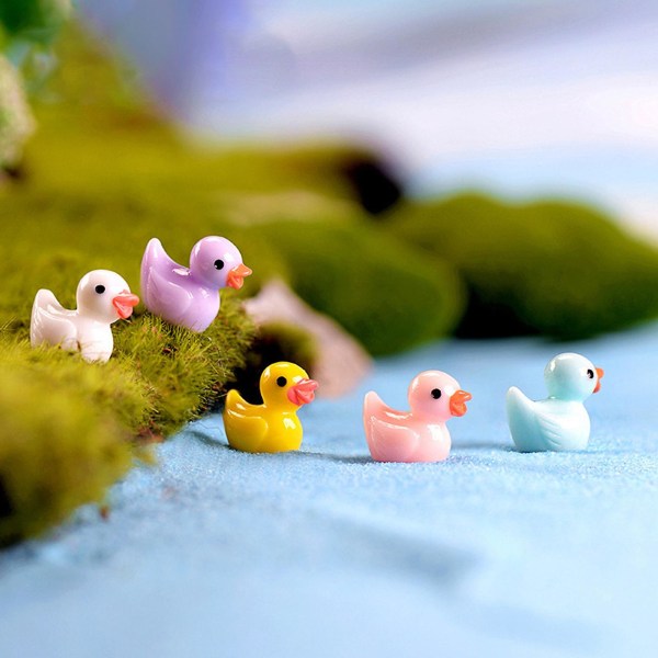 3 X 20 st Mini Duck Tecknad Design Tiny Ducks Miniatyr Figurer Ornament för skrivbordet